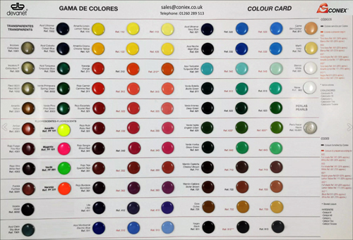 Coniex colour chart