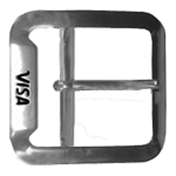 Visa centre bar buckle with black enamel