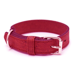 Red cork dog collar