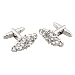 Celtic Rhodium plated cufflnks
