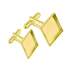 Gold plated cufflinks 17 x 17 mm