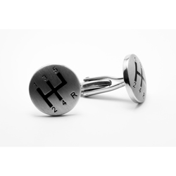 Personalised cufflinks with satined silver finish