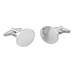 Rhodium Plated Cufflinks 20 x 16 x 2.3 mm