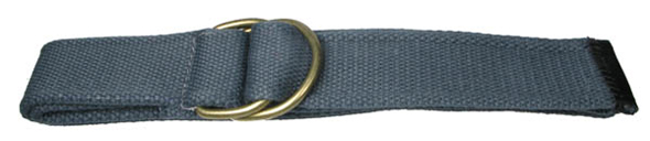 Devanet D ring belt 5070  40 with brass D rings and leather end tip