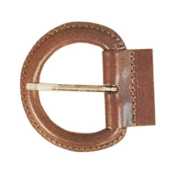 Leather covered D ring buckle