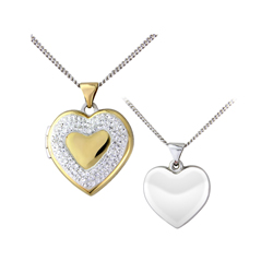 Crystal heart locket 109 crystals