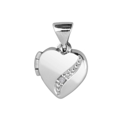 Sterling silver heart shaped locket