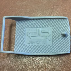 Devanet 3D rapid prototype back view branding