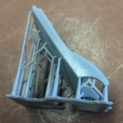 Devanet 3D SLA  rapid prototype side view2 with supports